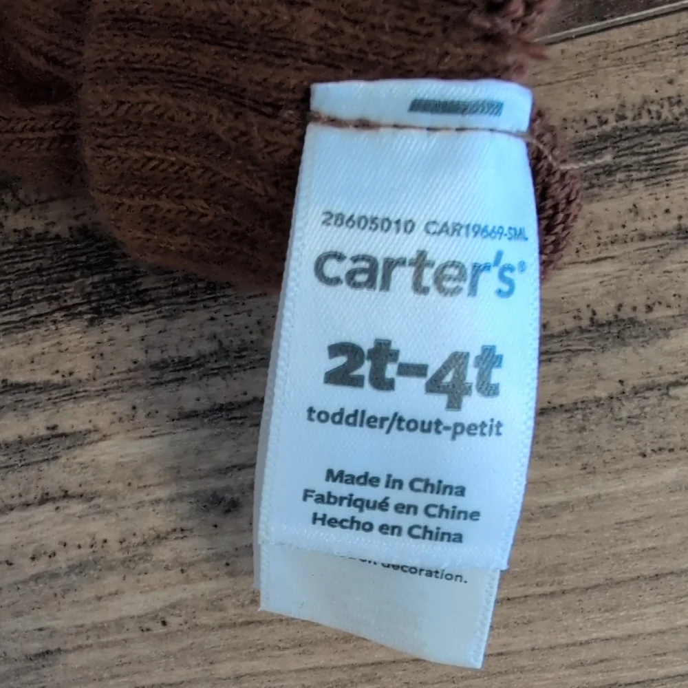 Carter's Brown Football Mittens for Kids 2T-4T